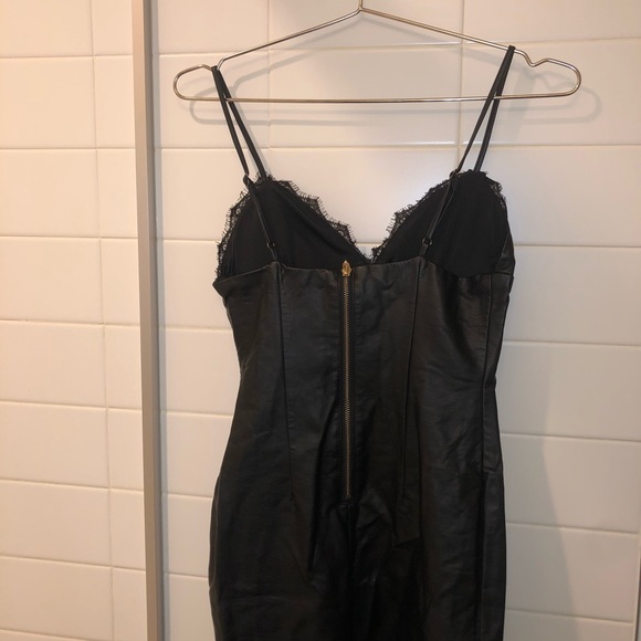 Akira Chicago Leather Black Dress - Picture 5 of 7